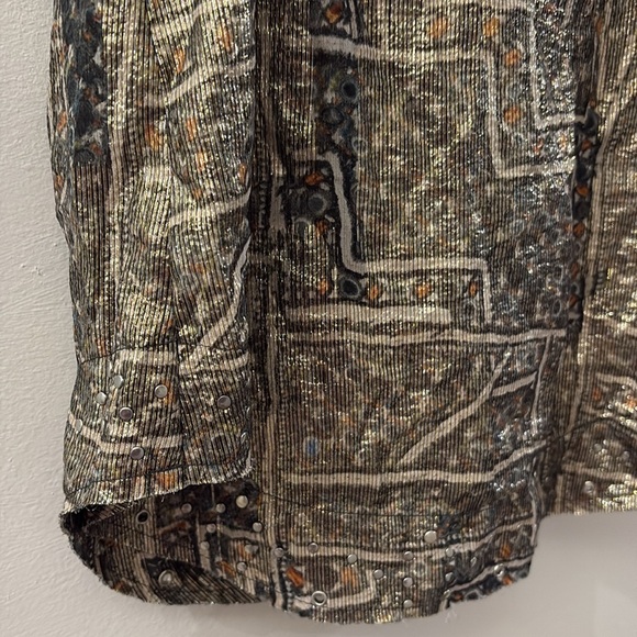 Isabel Marant pour H&M Silver and Gold racer back Tank Top - size 6 - NWT - Picture 6 of 9